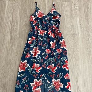 Floral v-cut dress